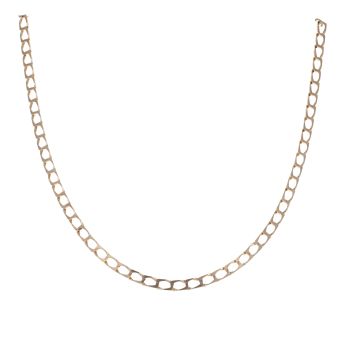 9ct Yellow Gold Square Curb Chain 18"