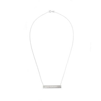 Sterling Silver Personalised Bar Engraved Necklace