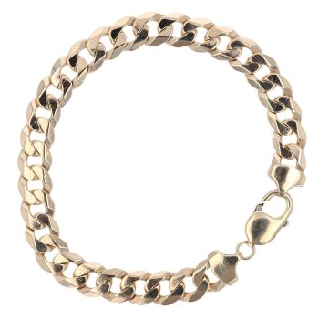 9ct Yellow Gold Curb Bracelet 9"
