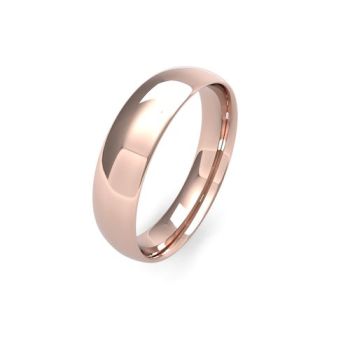 9ct Rose Gold 5mm Traditional Court Wedding Band
