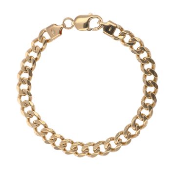 9ct Yellow Gold Curb Bracelet 9"