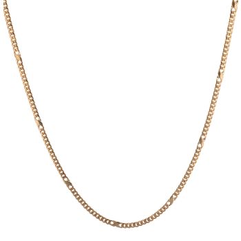 9ct Yellow Gold Curb And Infinity Links Chain 18"