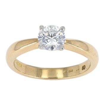 18ct Yellow Gold 0.60cts Diamond Solitaire Ring