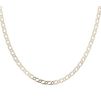 9ct Yellow Gold Double Curb Chain 18"