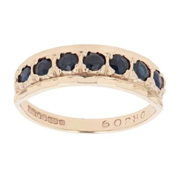 9ct Yellow Gold Sapphire Eternity Ring