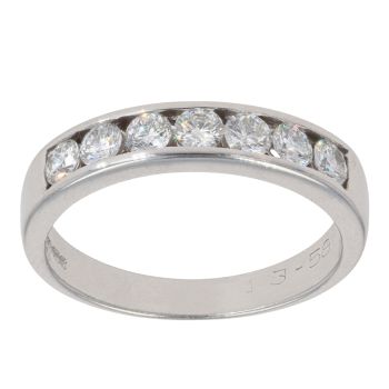 18ct White Gold 0.50ct Brilliant Cut Diamond Half Eternity Ring