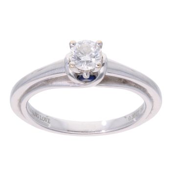 Vera Wang 18ct White Gold 0.30ct Diamond Solitaire Ring