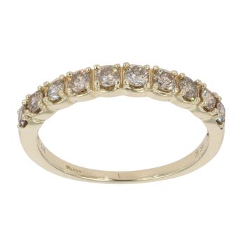9ct Yellow Gold 0.50ct Brilliant Cut Diamond Half Eternity Ring