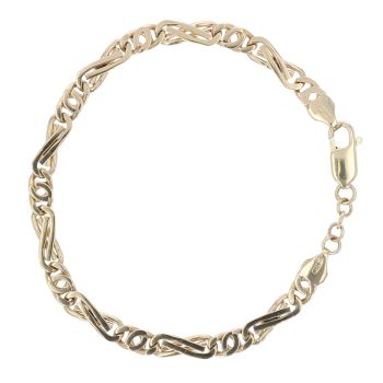 9ct Yellow Gold Fancy Bracelet 7.5"