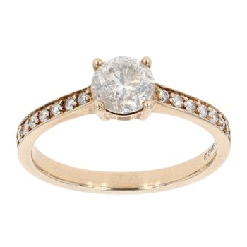 9ct Yellow Gold 1.20cts Certificated Diamond Solitaire Ring