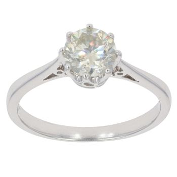 18ct White Gold 1.00ct Brilliant Cut Diamond Solitaire Ring