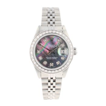 Rolex Custom Oyster Perpetual Date Pre Owned Watch Ref 69240