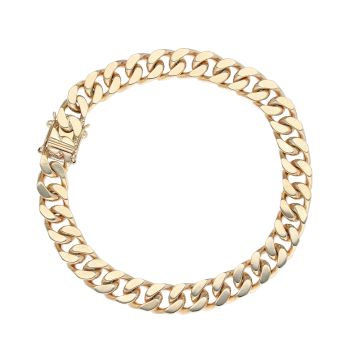 9ct Yellow Gold Curb Bracelet 8"