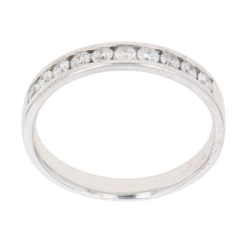 18ct White Gold 0.30ct Brilliant Cut Diamond Half Eternity Ring