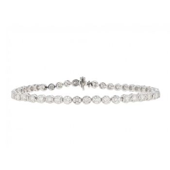 18ct White Gold 4.56ct Diamond Tennis Bracelet