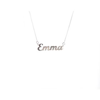 9ct White Gold Personalised Script Name Necklace