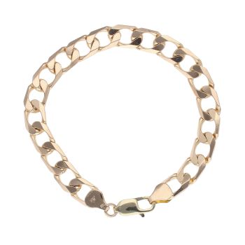 9ct Yellow Gold Curb Bracelet 8"