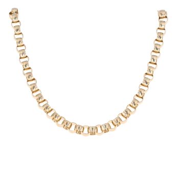9ct Yellow Gold Plain Belcher Chain 22"