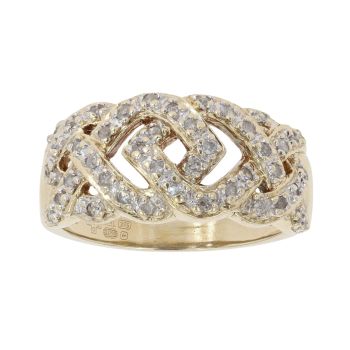9ct Yellow Gold 0.35ct Diamond Fancy Ring