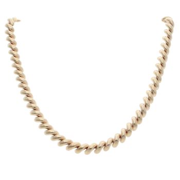 9ct Yellow Gold Twist Chain 18"