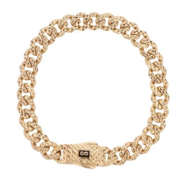 14ct Yellow Gold Monaco Classic Flex Lock Curb Bracelet 8.5"