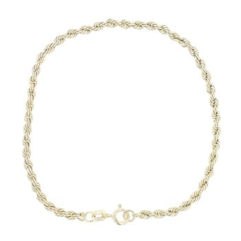 9ct Yellow Gold Rope Bracelet 7"