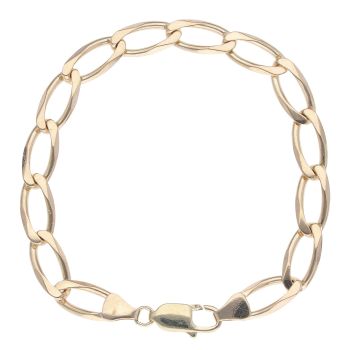 9ct Yellow Gold Curb Bracelet 8"