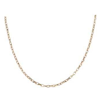 9ct Yellow Gold Oval Belcher 16" Chain