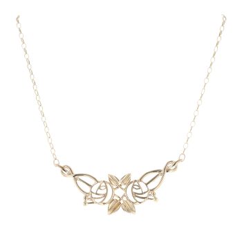 9ct Yellow Gold Rennie Mac Pendant And Chain 18"