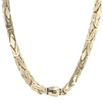 14ct Yellow Gold Monaco Rey Plain Lock Fancy Chain 22"