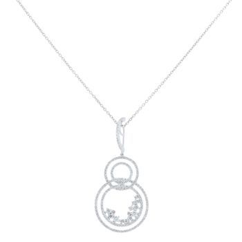 18ct White Gold 1.10ct Brilliant Cut Diamond Pendant And Chain 16"