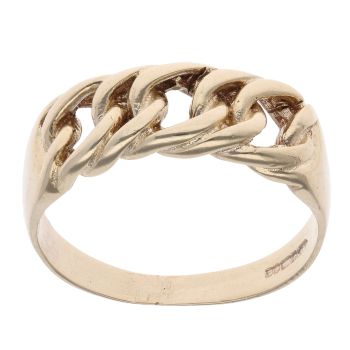 9ct Yellow Gold Curb Patterned Ring