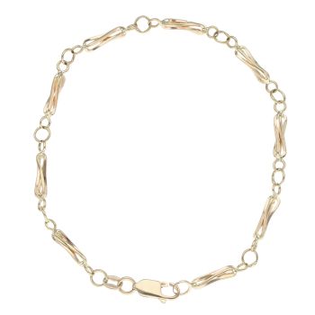 9ct Yellow Gold Fancy Bracelet 8"