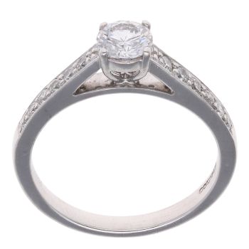 Platinum 0.70ct Brilliant Cut Diamond Solitaire Ring