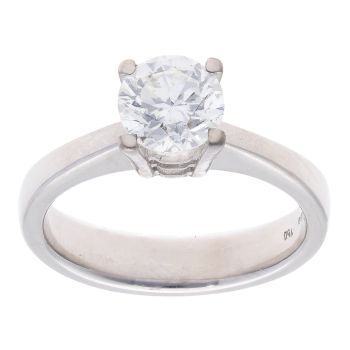 14ct White Gold 1.18ct Brilliant Cut Solitaire Ring