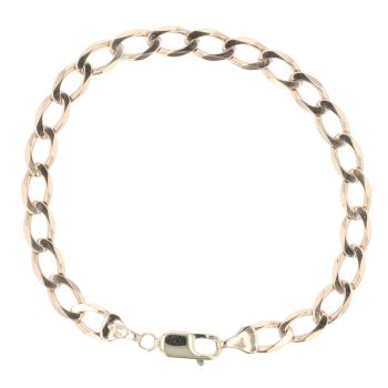 9ct Yellow Gold Curb Bracelet 8"