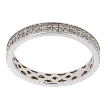 9ct White Gold 0.50ct Brilliant Cut Diamond Full Eternity Ring