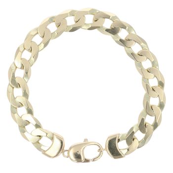 9ct Yellow Gold Curb Bracelet 8"