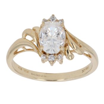 14ct Yellow Gold Cubic Zirconia Ring