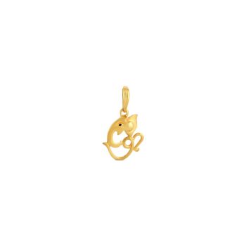 22ct Yellow Gold Om Pendant with Ganesh Design