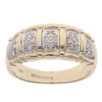 14ct Yellow Gold 0.25ct Brilliant Cut Diamond Fancy Ring