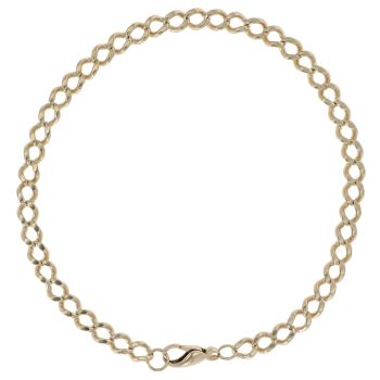 9ct Yellow Gold Curb Bracelet 10"
