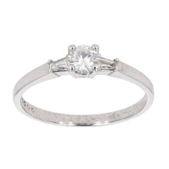 9ct White Gold 0.33ct Diamond Solitaire Ring