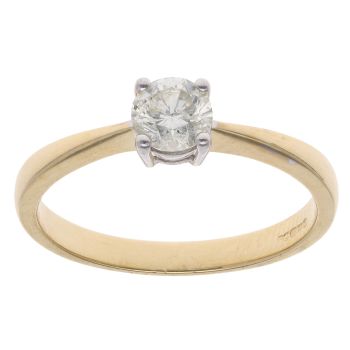 18ct Yellow Gold 0.50ct Diamond Solitaire Ring