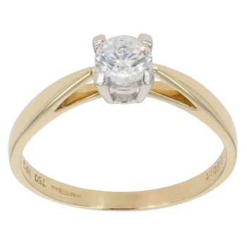 18ct Yellow Gold 0.50ct Brilliant Cut Diamond Solitaire Ring