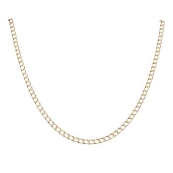 9ct Yellow Gold Square Curb Chain 18"