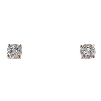 9ct Yellow Gold 0.06cts Diamond Stud Earrings by Anya Belle