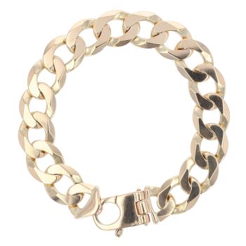 9ct Yellow Gold Curb Bracelet 9"