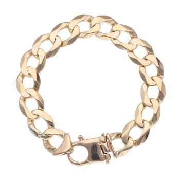9ct Yellow Gold Curb Bracelet 9"