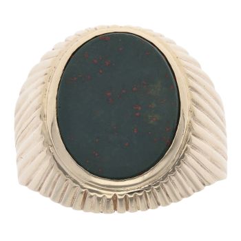 9ct Yellow Gold Bloodstone Signet Ring